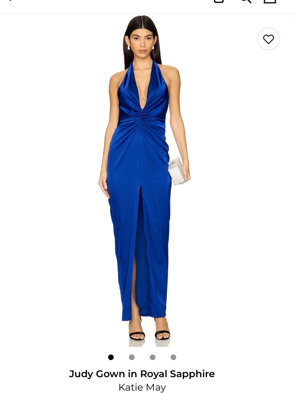 Katie May Halter Backless Gown in Royal Sapphire